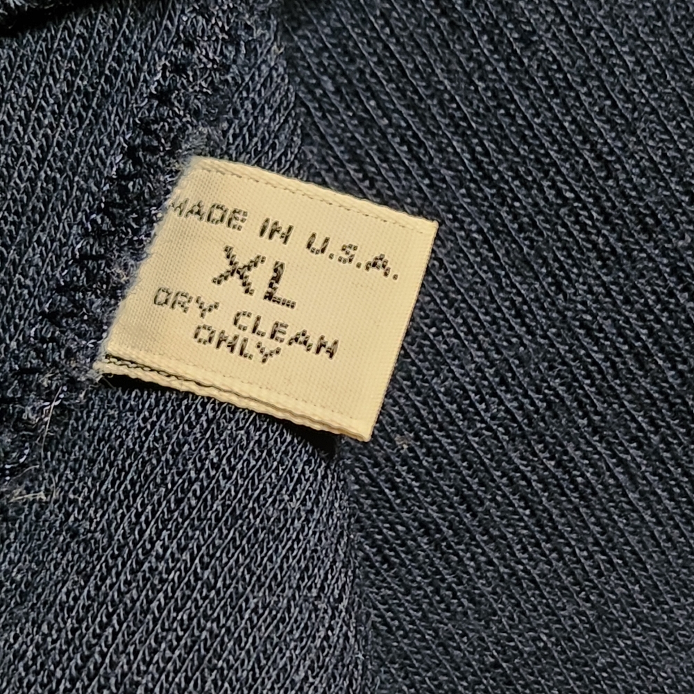 St. Croix Shop Men's Blue 100% Pure Wool Vneck Made in USA Sweatshirt XL E13 - Picture 5 of 7